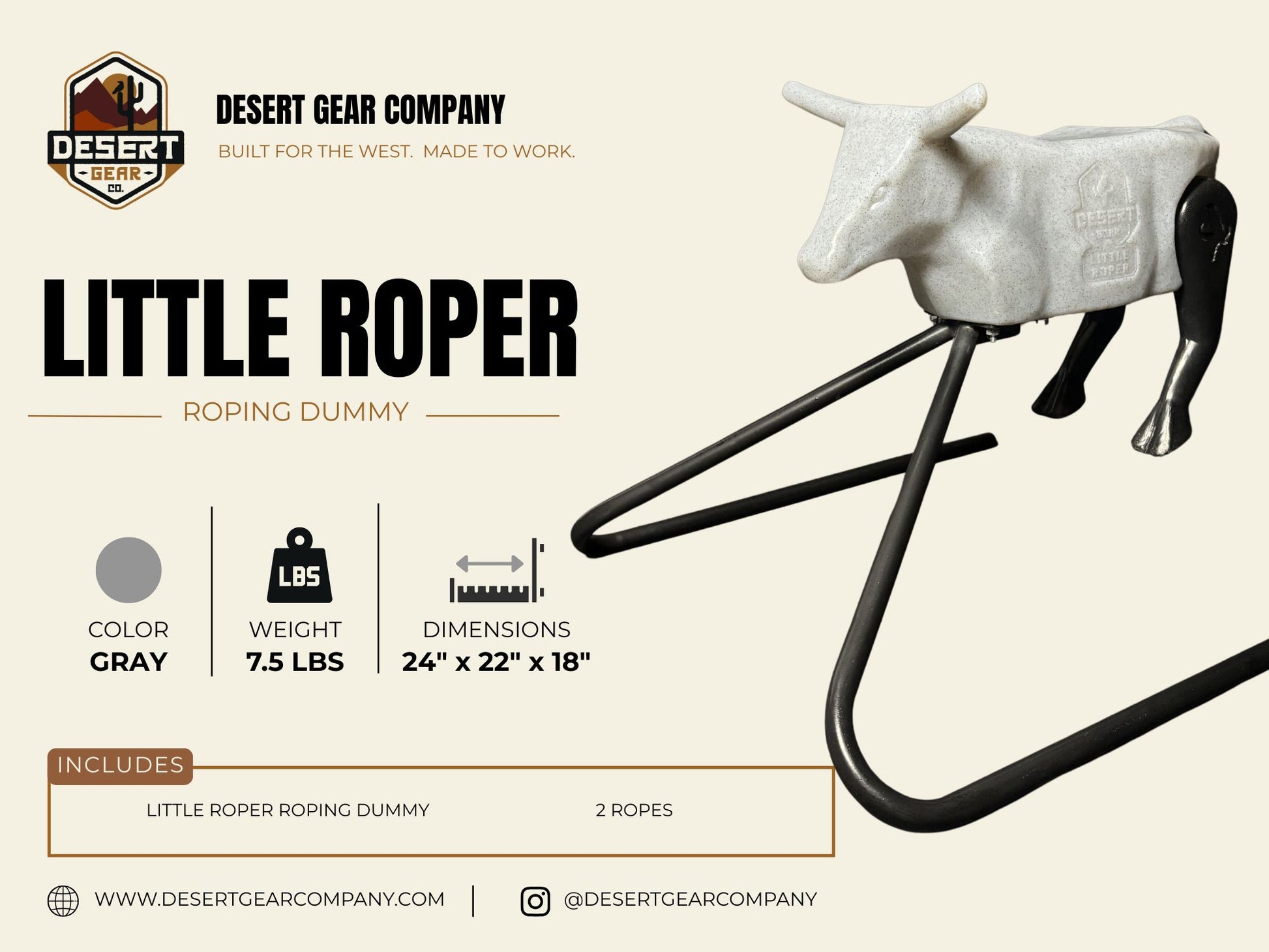The Little Roper- The Ultimate Small Roping Dummy - Desert Gear Company