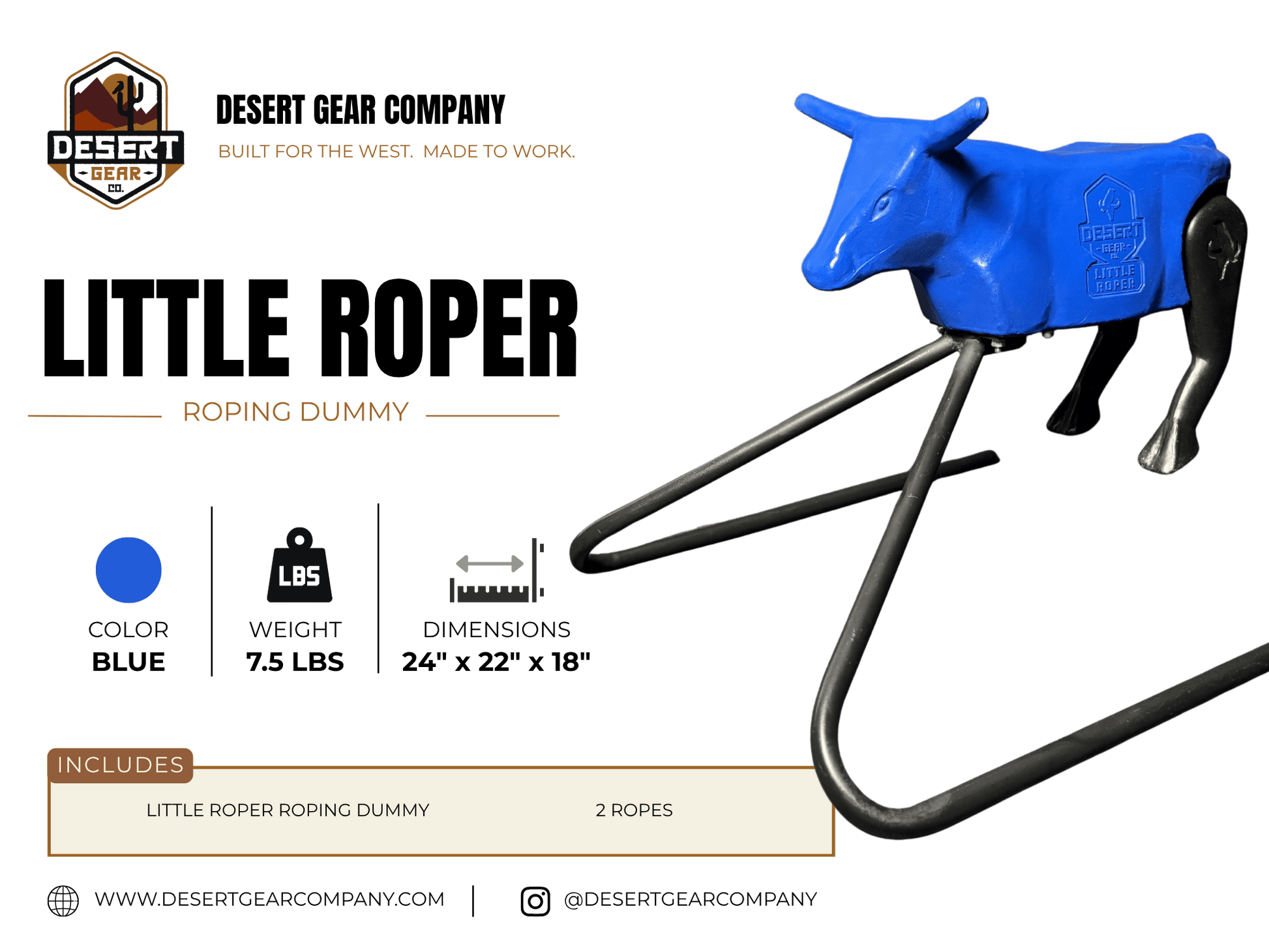 The Little Roper- The Ultimate Small Roping Dummy - Desert Gear Company
