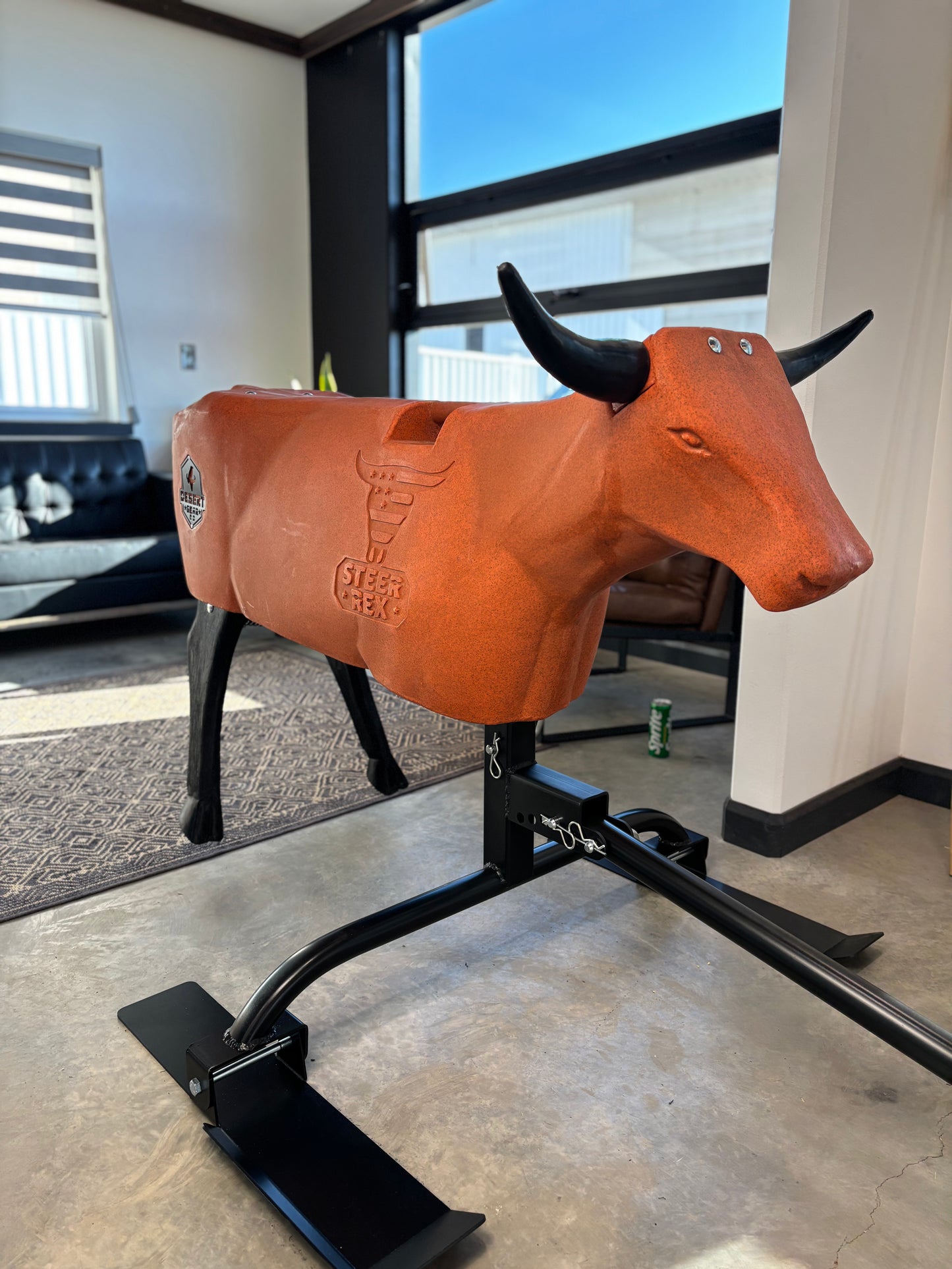 roping dummy on sled